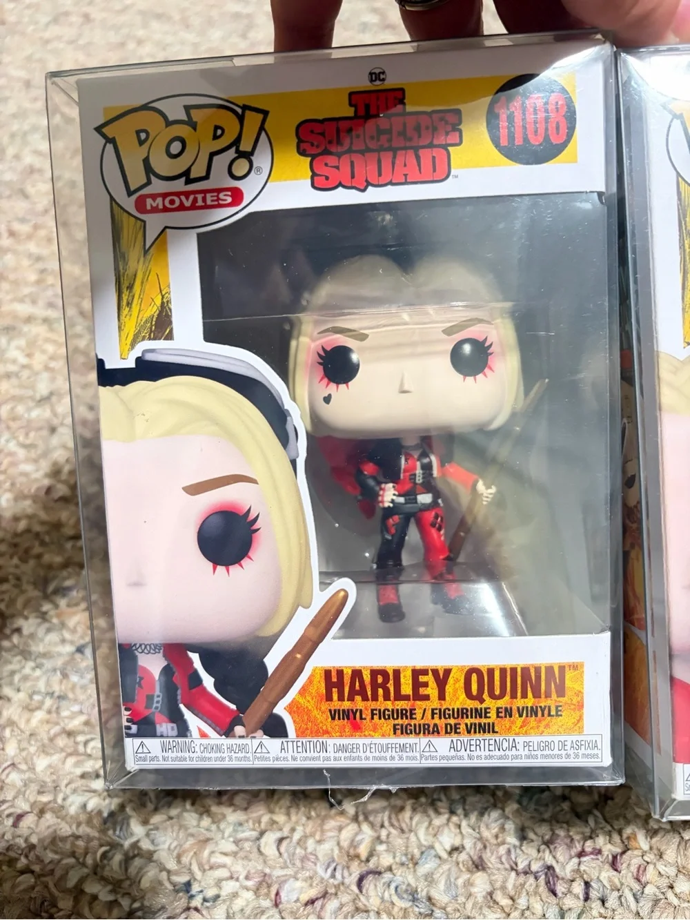 Funko Harley Quinn Pop! Movie Vinyl Figures in Red and Black & Red Dresses